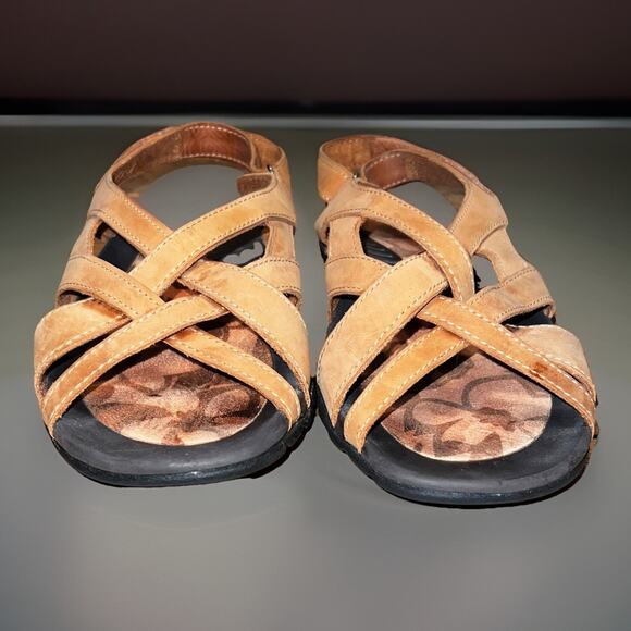 Lands End Women’s Brown Suede Strappy Comfort Sandal Size 8 Outdoor Hiking - Picture 3 of 10